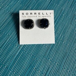 Sorrelli Deep Blue and Silver Stud Earrings